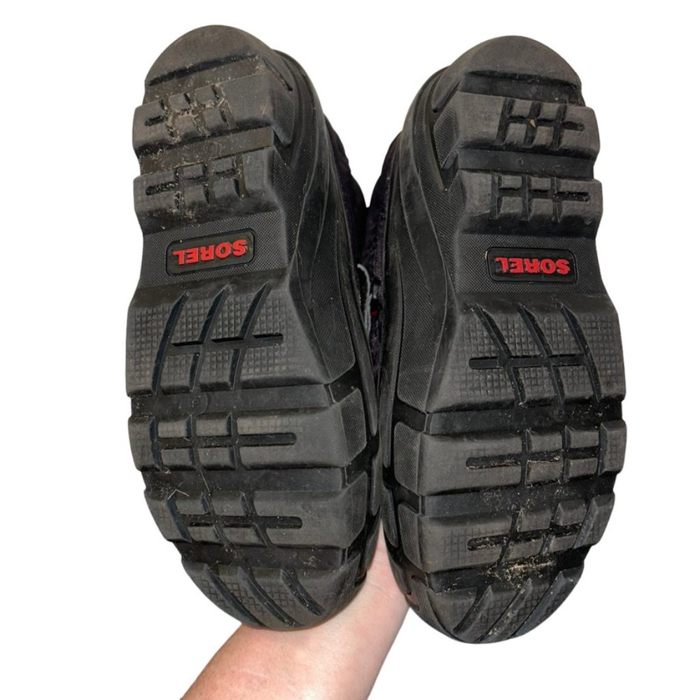 sorel black rubber winter snow boots unisex Kids 5 - Picture 6 of 6